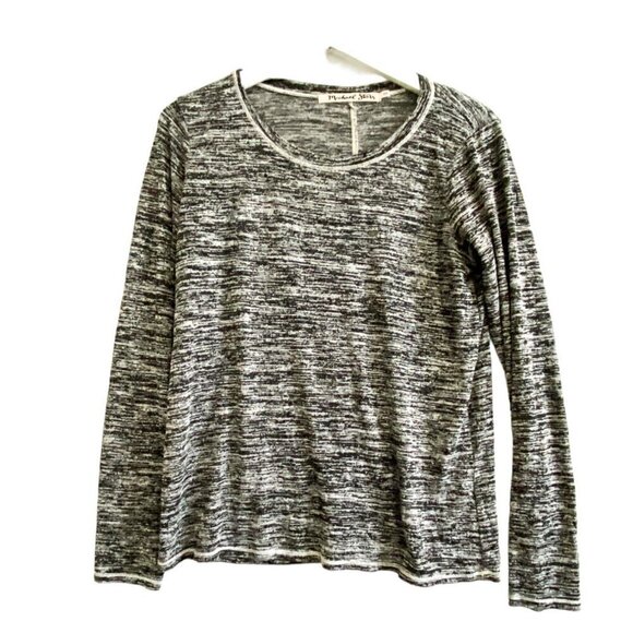 Michael Stars Marled Gray Long Sleeve Top, one size - Picture 1 of 10